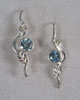 Blue Topaz Sterling Silver Leaf Design.